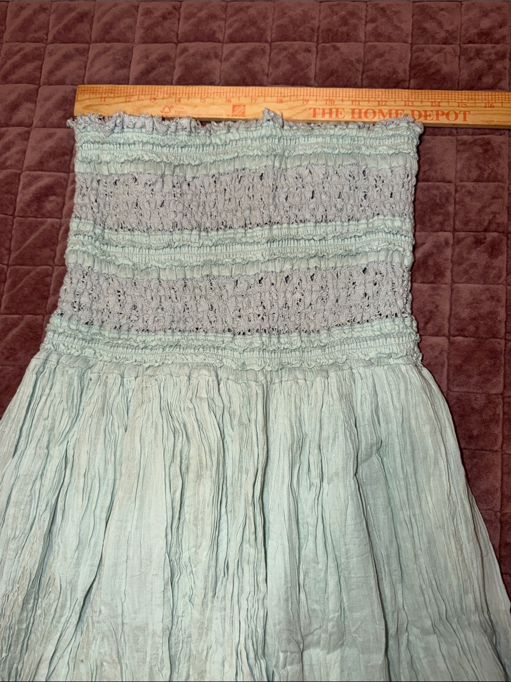 Free People Ravenna Convertible Light Blue Skirt / Dress Large - Picture 3 of 6